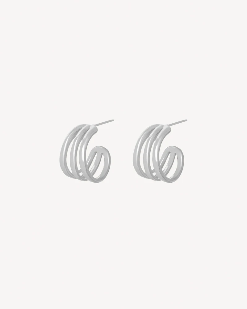 AROS BROCATO PLATEADO