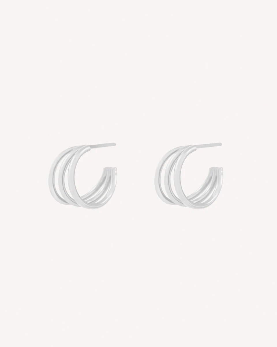 AROS EMILYTRIPLE - PLATEADO 