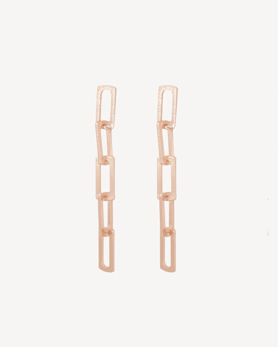 AROS ESLABON - DORADO ROSA 