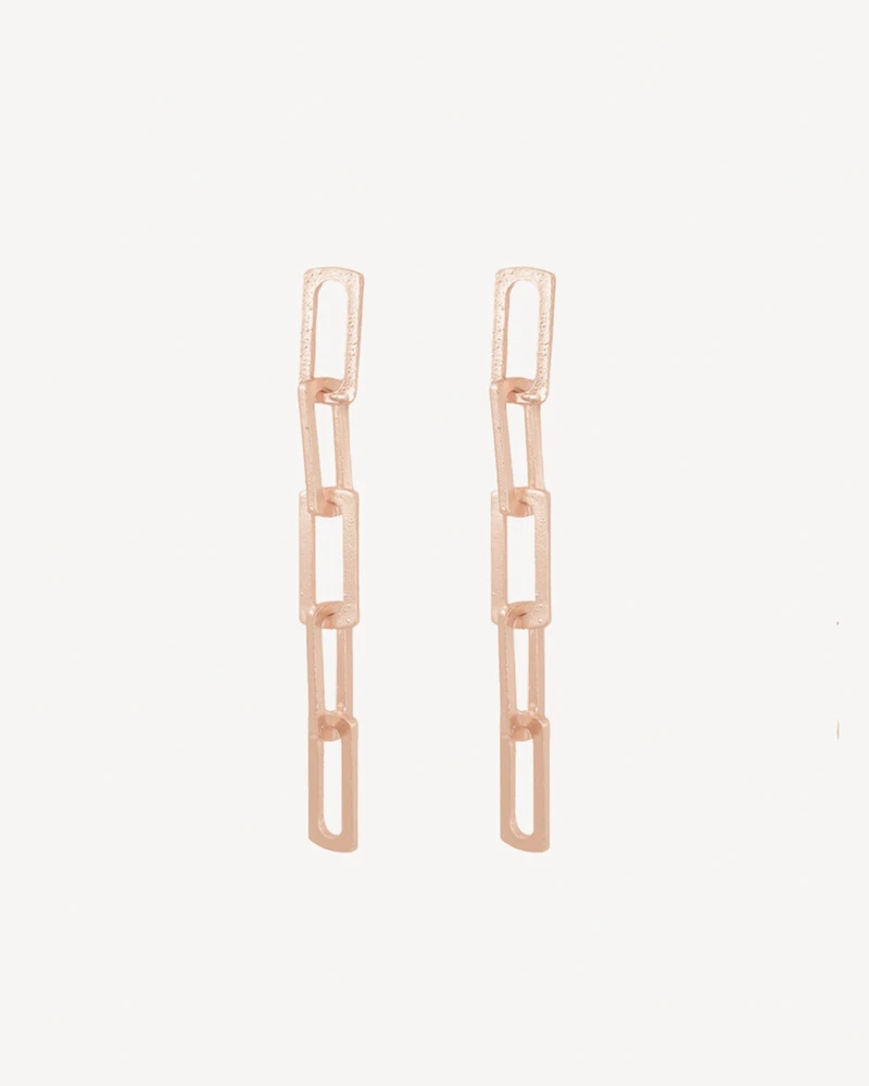 AROS ESLABON DORADO ROSA