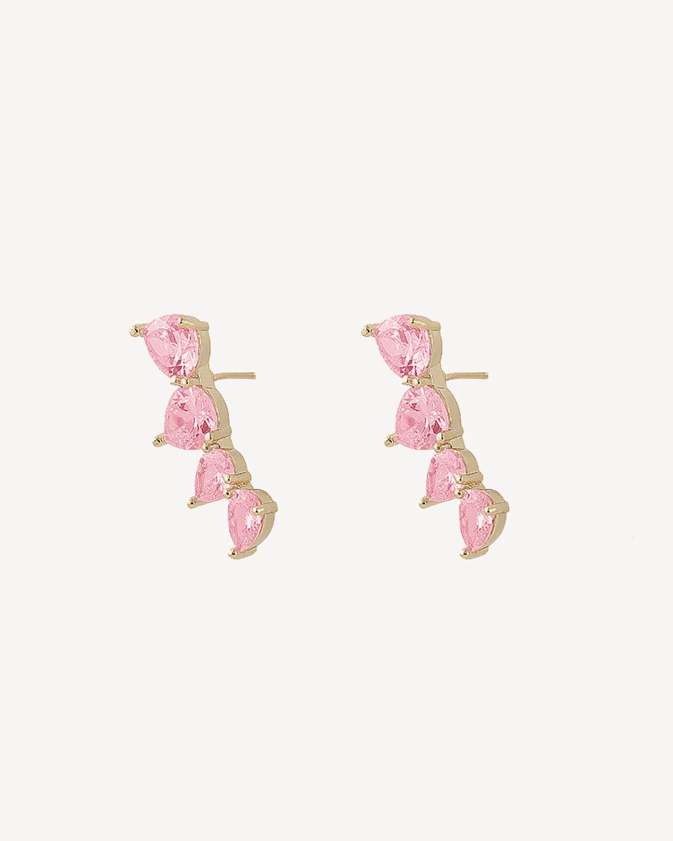 AROS LOURDES - DORADO PIEDRA ROSA 