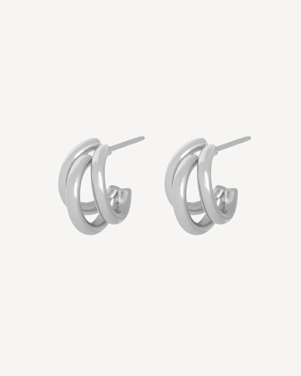 AROS SAMANTHA - PLATEADO 