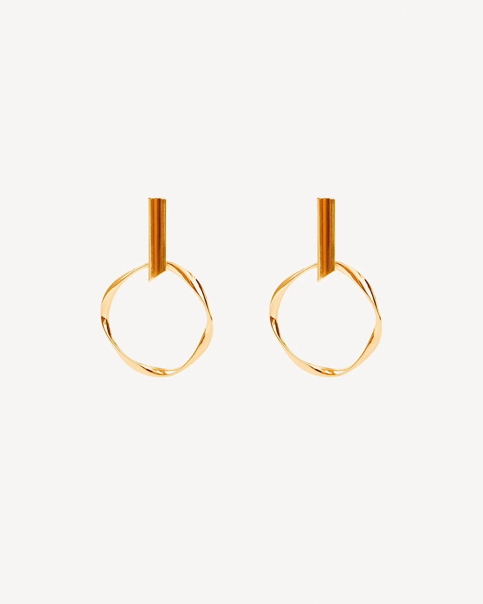 AROS TURQUESA - DORADO 