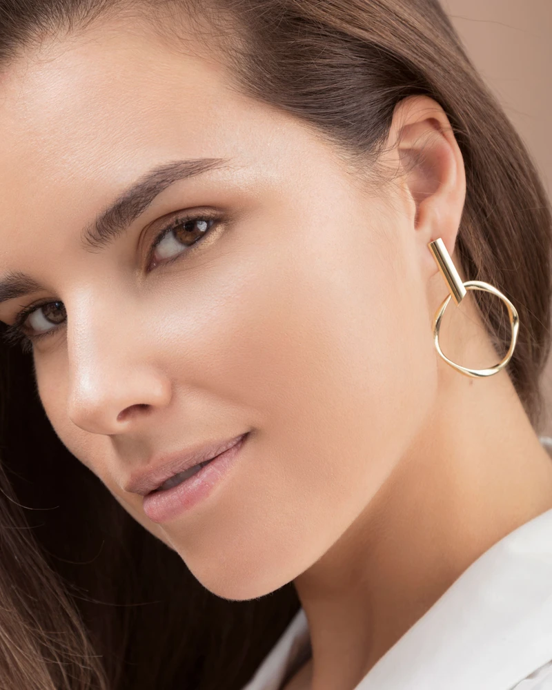 AROS TURQUESA DORADO