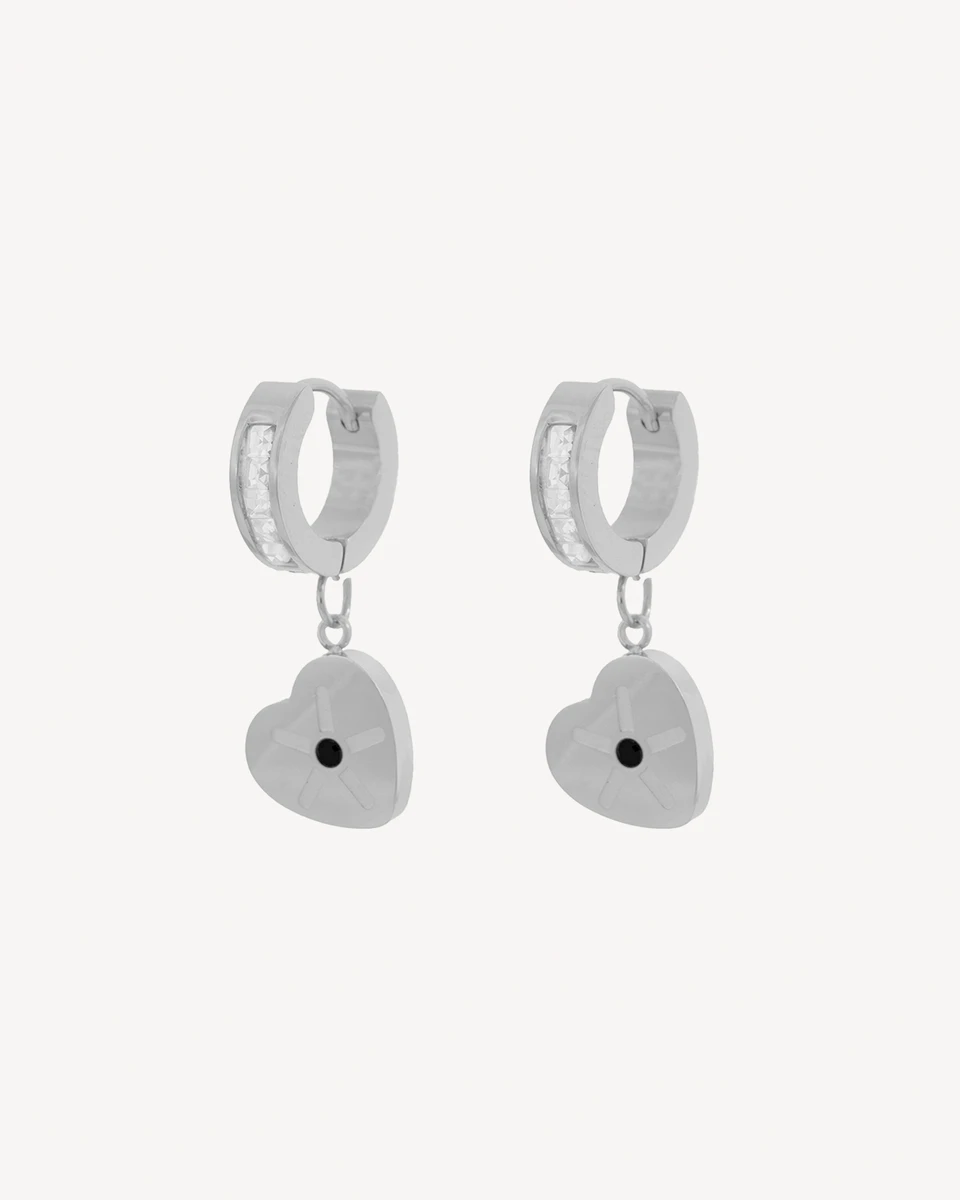 AROS VALIZAS - PLATEADO PIEDRA BLANCA 