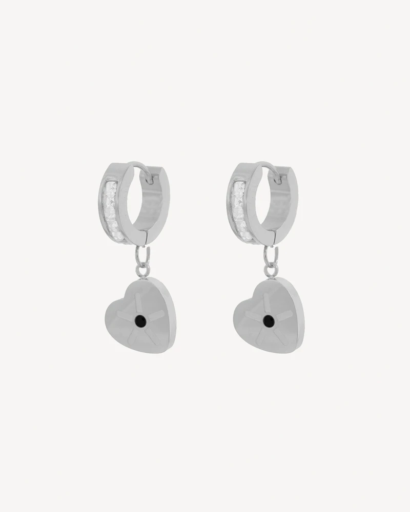 AROS VALIZAS PLATEADO PIEDRA BLANCA