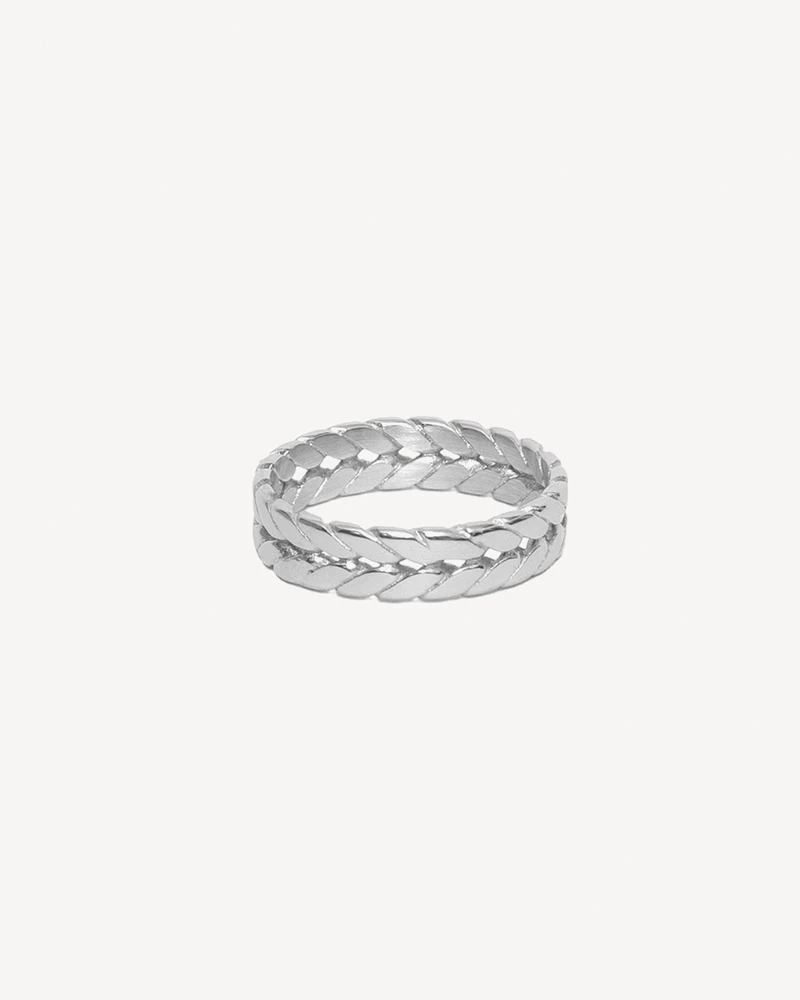 ANILLO CAMELIA PLATEADO