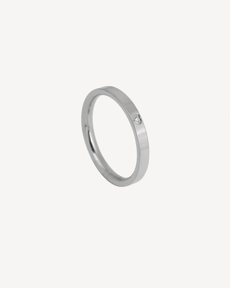 ANILLO CORTO PLATEADO