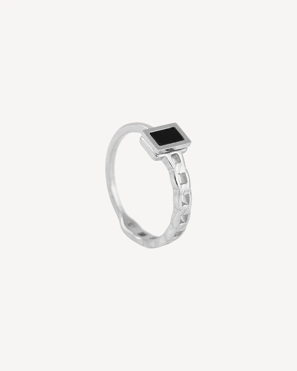 ANILLO DARK - PLATEADO 