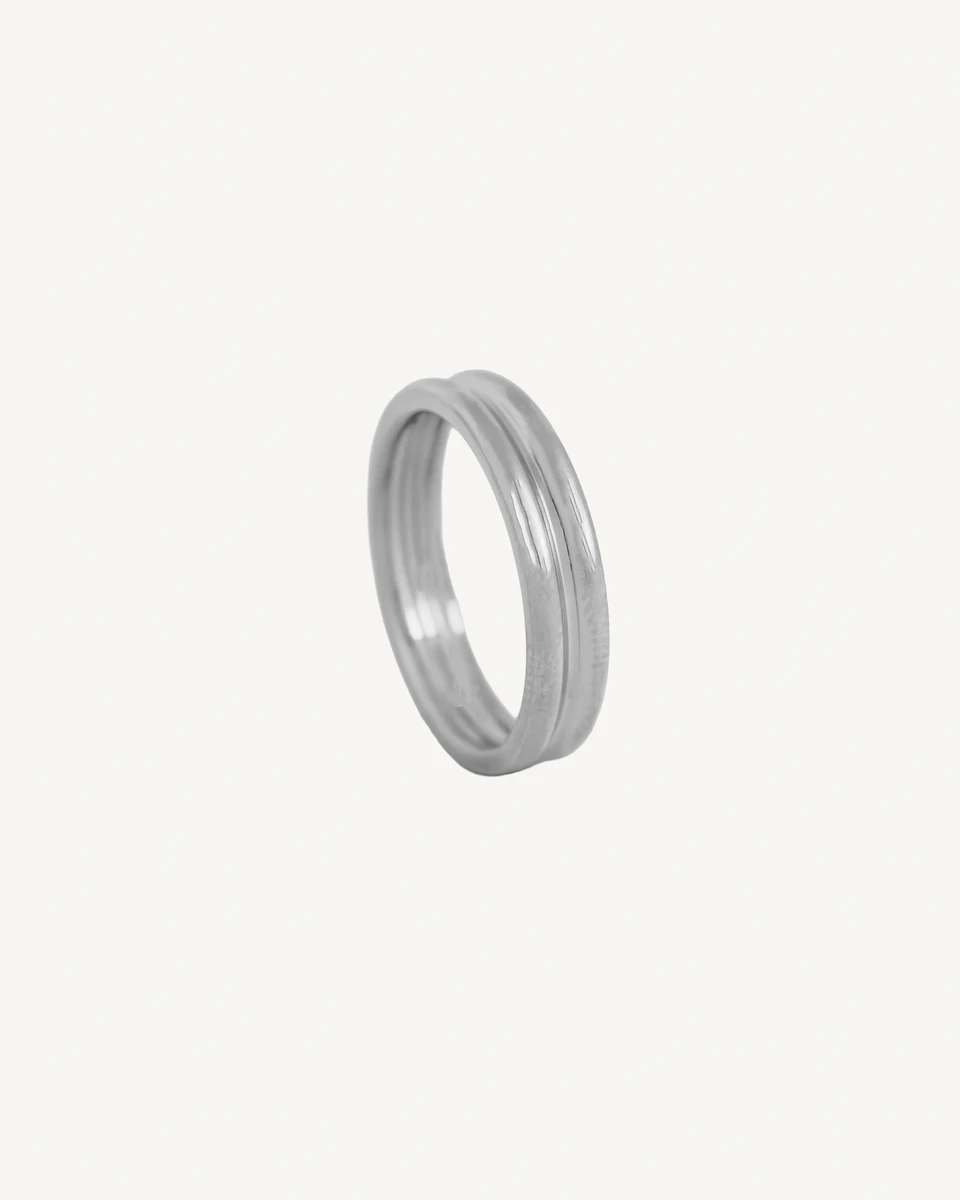 ANILLO DUO - PLATEADO 