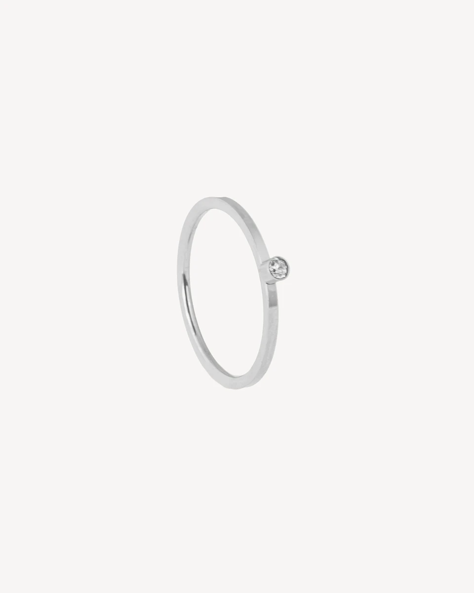 ANILLO EBANO - PLATEADO 