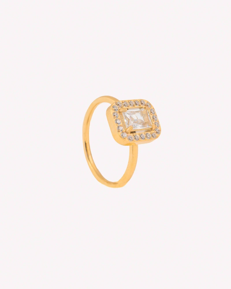 ANILLO GRANATE DORADO