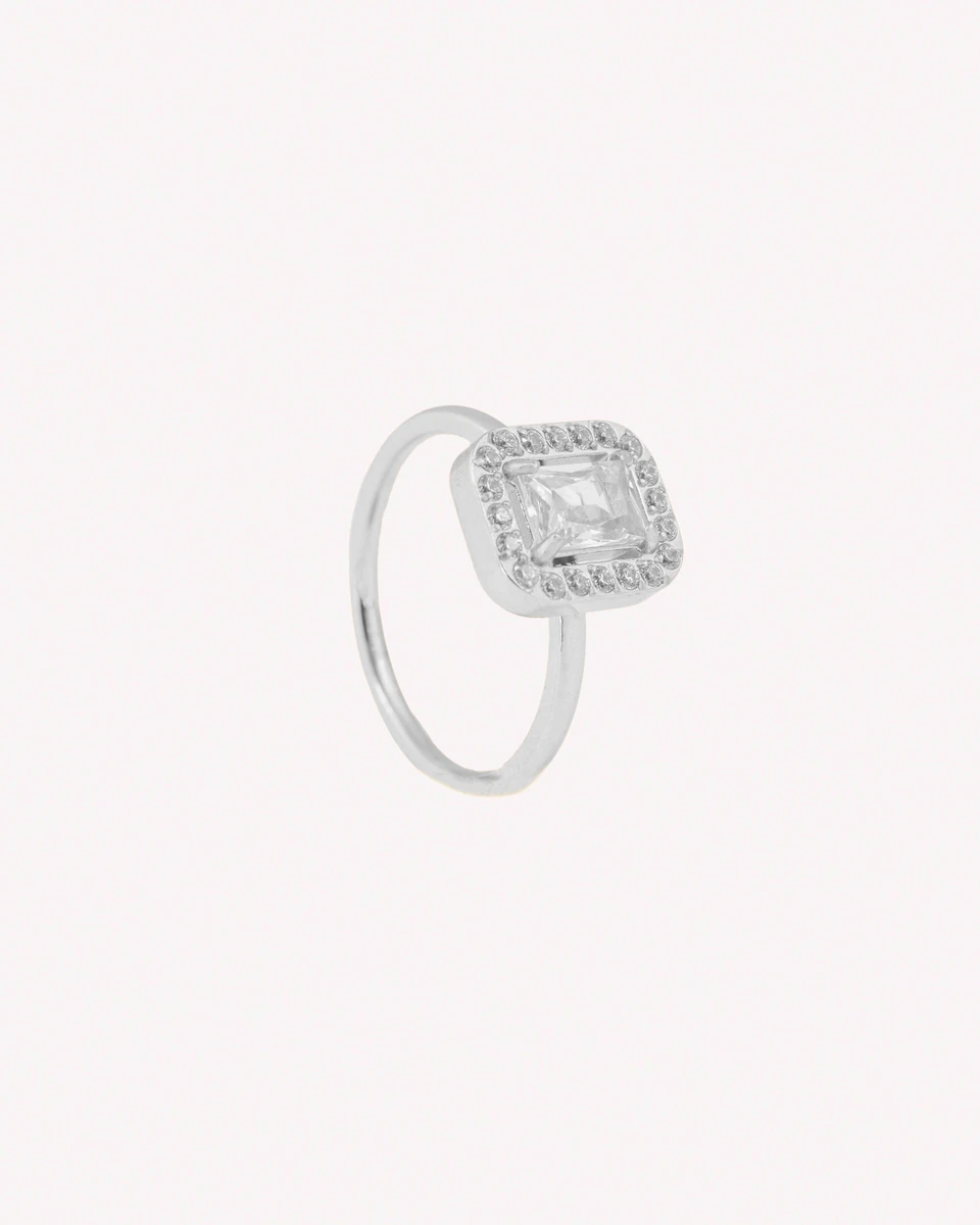 ANILLO GRANATE - PLATEADO 