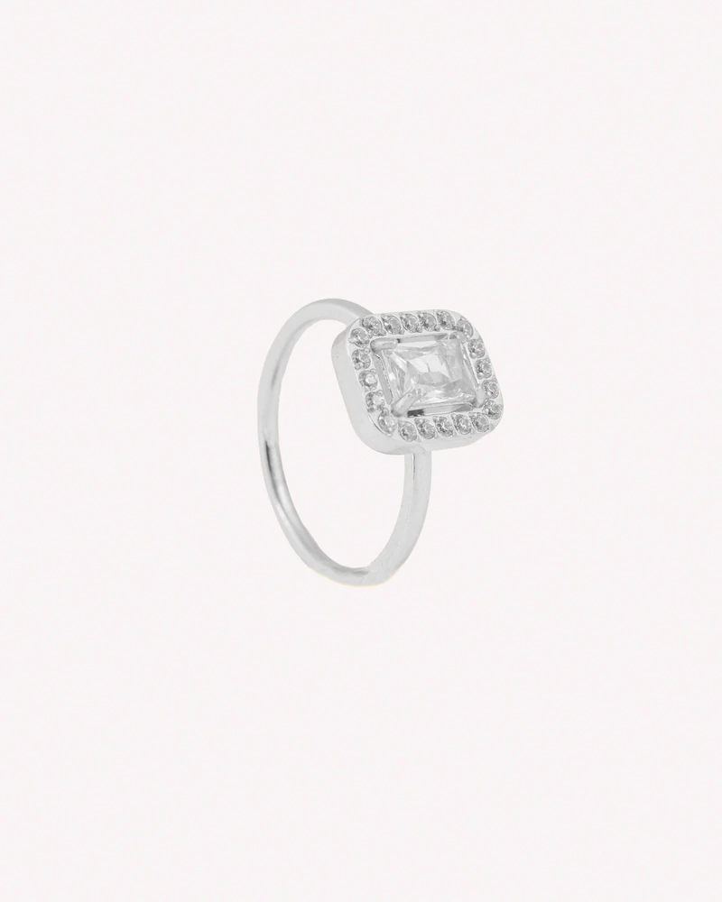 ANILLO GRANATE PLATEADO