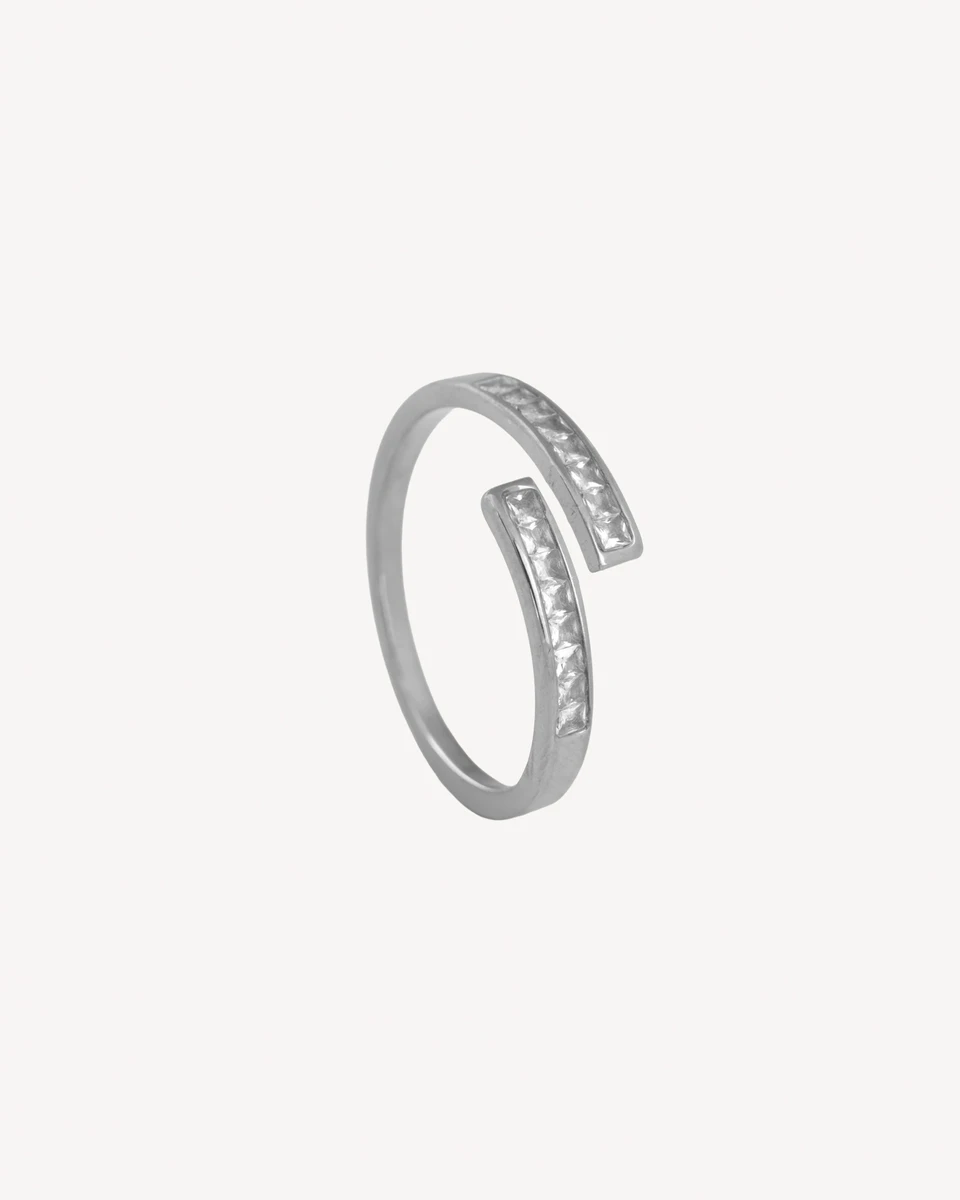 ANILLO ICE - PLATEADO 