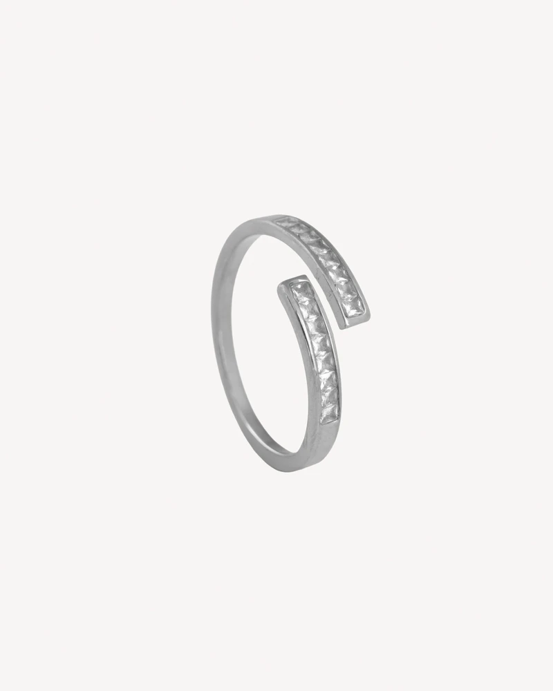 ANILLO ICE PLATEADO