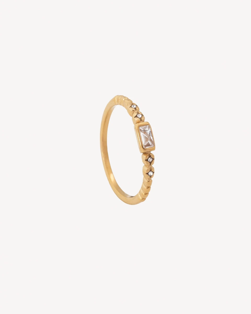 ANILLO ONYX - DORADO 