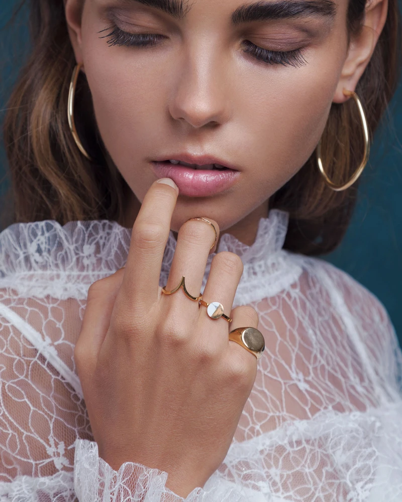 ANILLO SATURNO DORADO