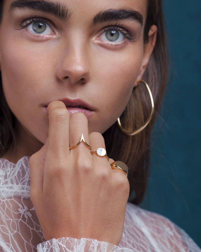 ANILLO SATURNO DORADO