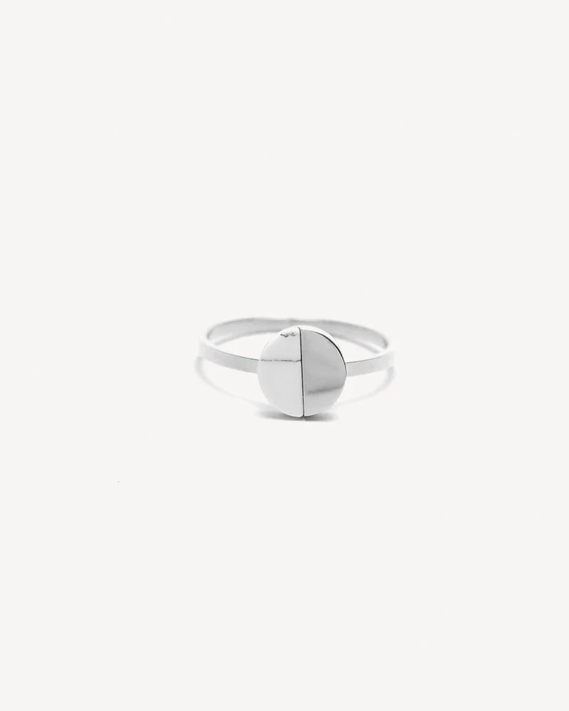 ANILLO SATURNO PLATEADO