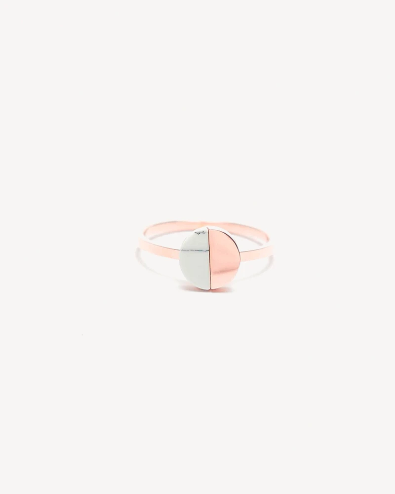 ANILLO SATURNO ORO ROSA