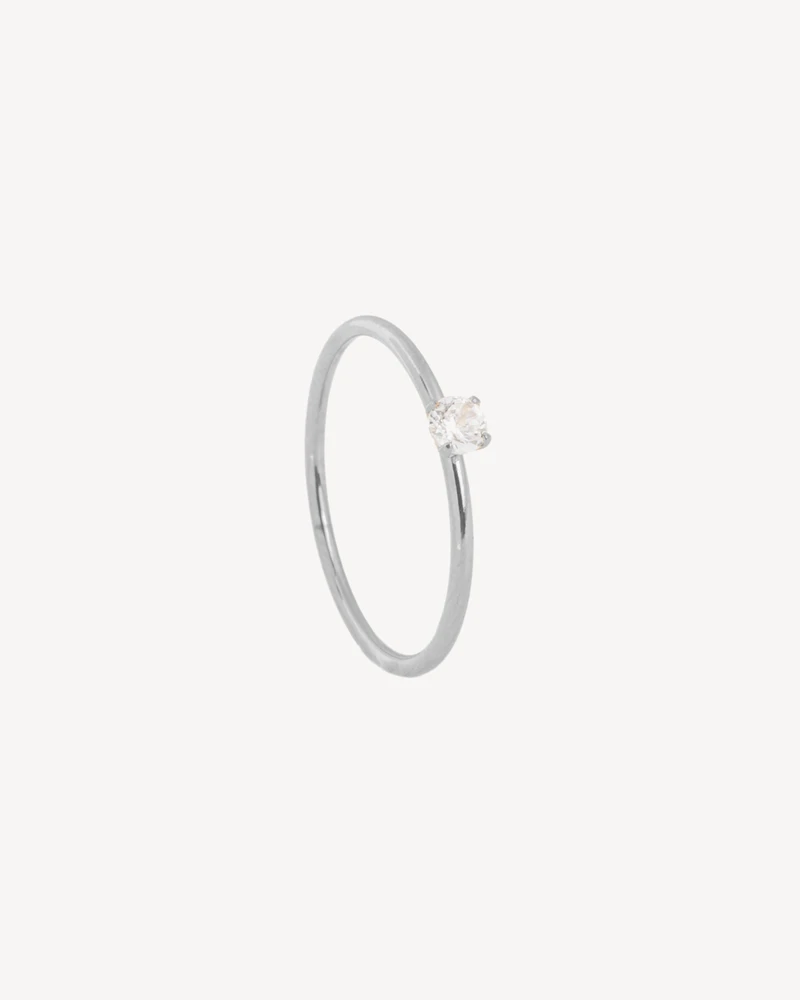ANILLO ZINNIA PLATEADO