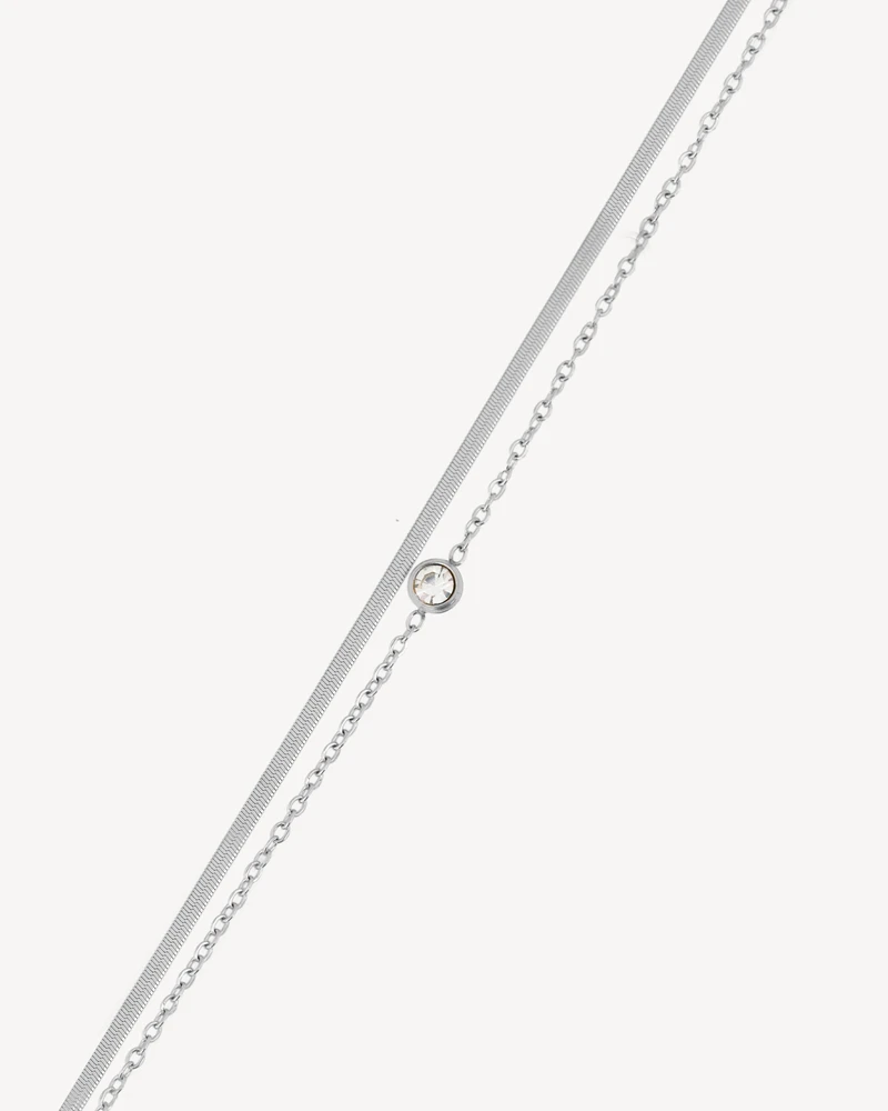 BRAZALETE CARICIA PLATEADO