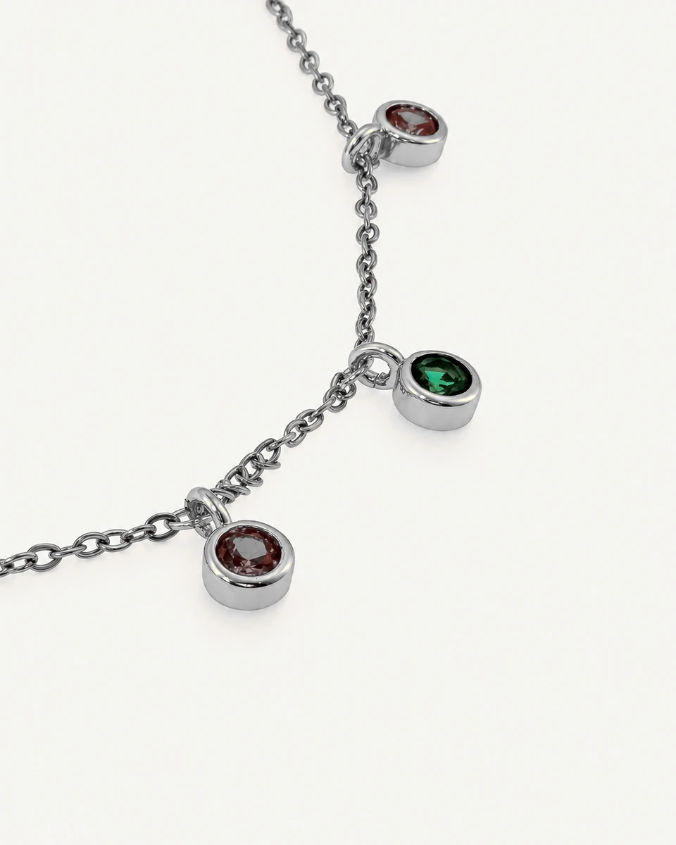 BRAZALETE GRAPA - PLATEADO 