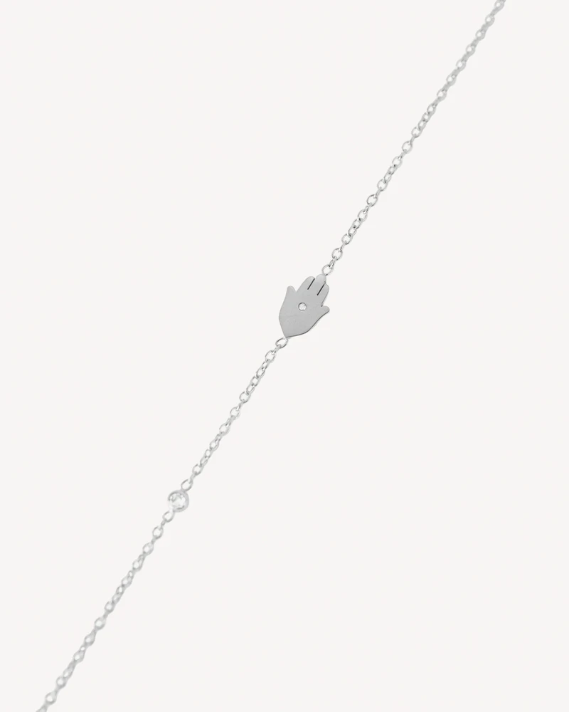 BRAZALETE HAMSA PLATEADO