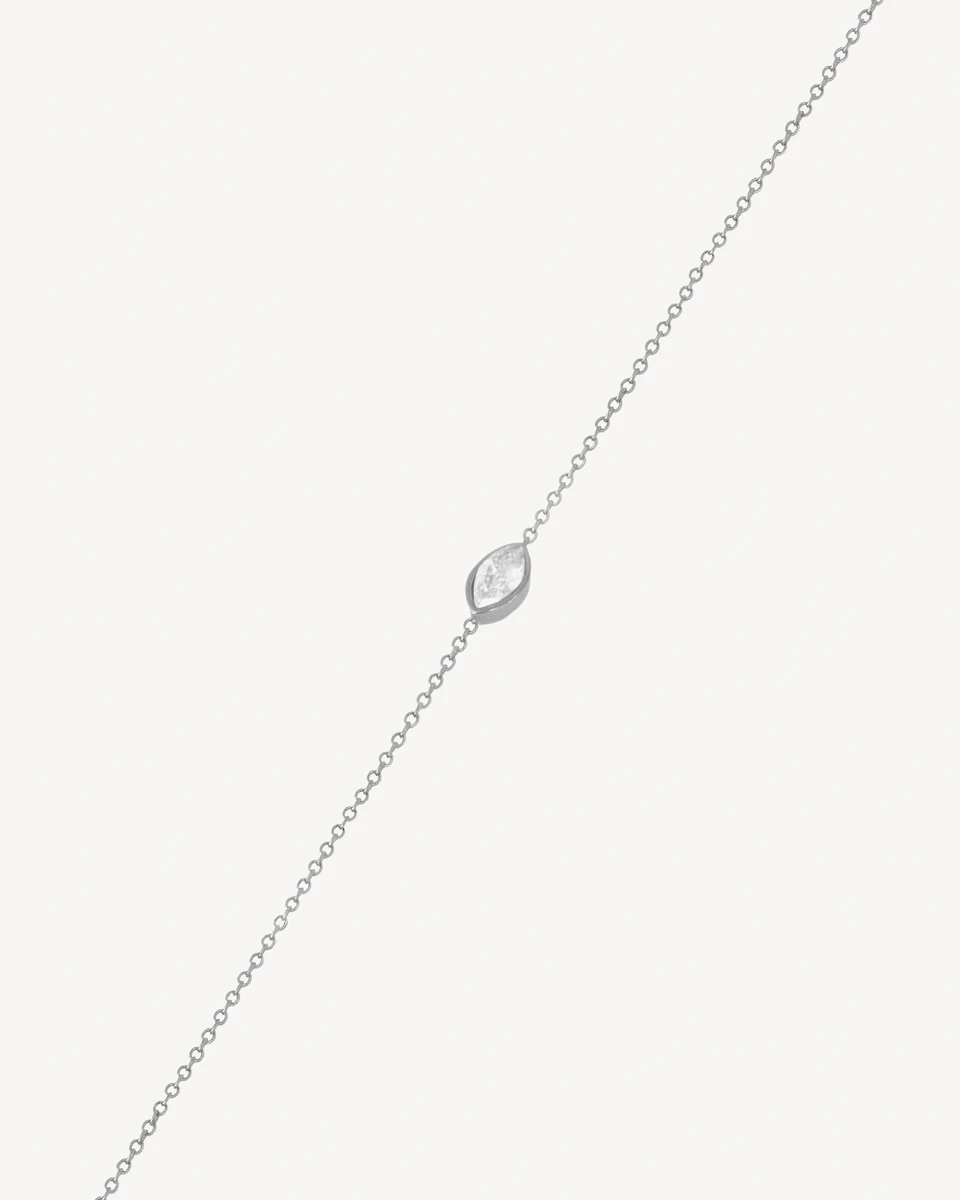 BRAZALETE PAISA - PLATEADO PIEDRA BLANCA 