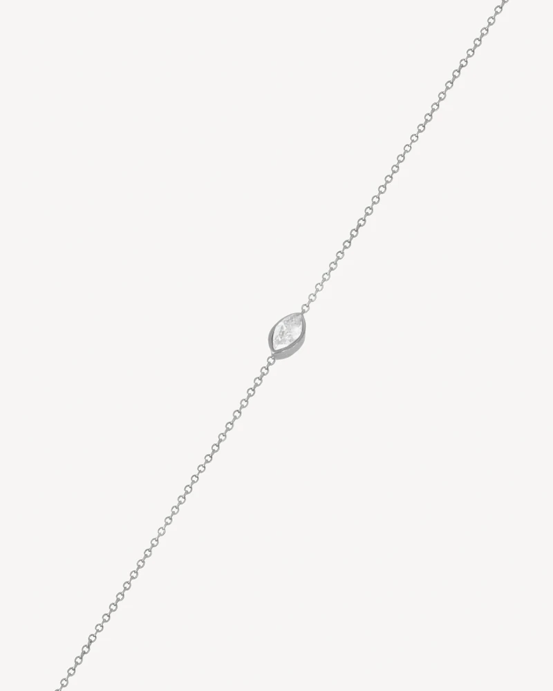 BRAZALETE PAISA PLATEADO PIEDRA BLANCA