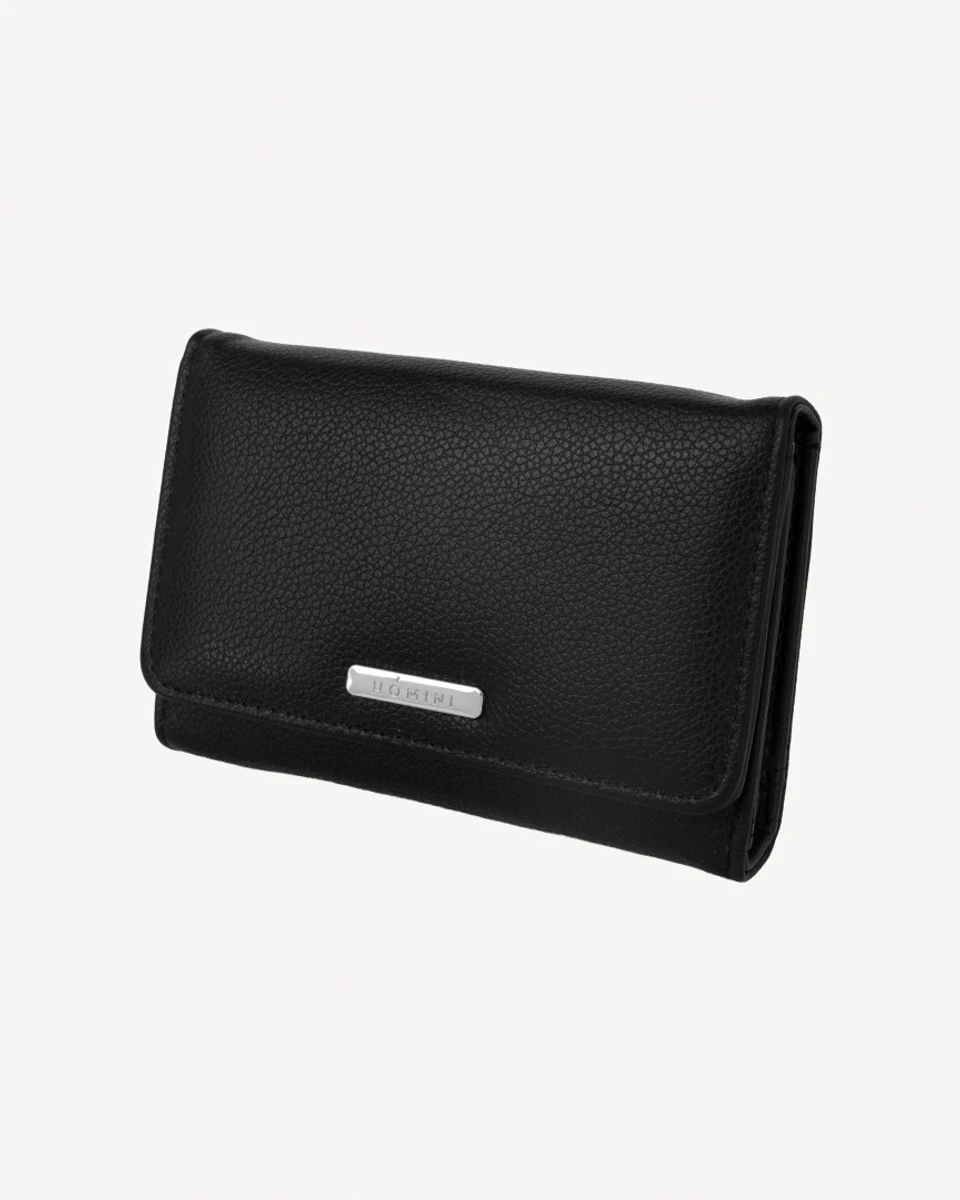 BILLETERA ANGELA NEGRA CON PLATA 