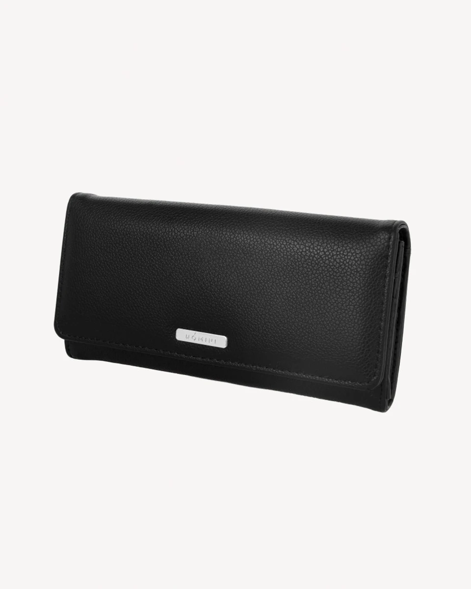 BILLETERA TREVOR NEGRO ACCESORIOS PLATA - NEGRO ACCESORIOS PLATA 