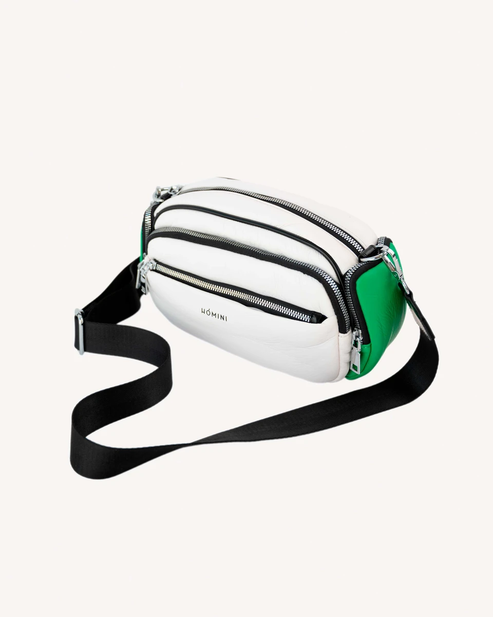 BOLSO CAMELIA BLANCO Y VERDE - BLANCO Y VERDE 