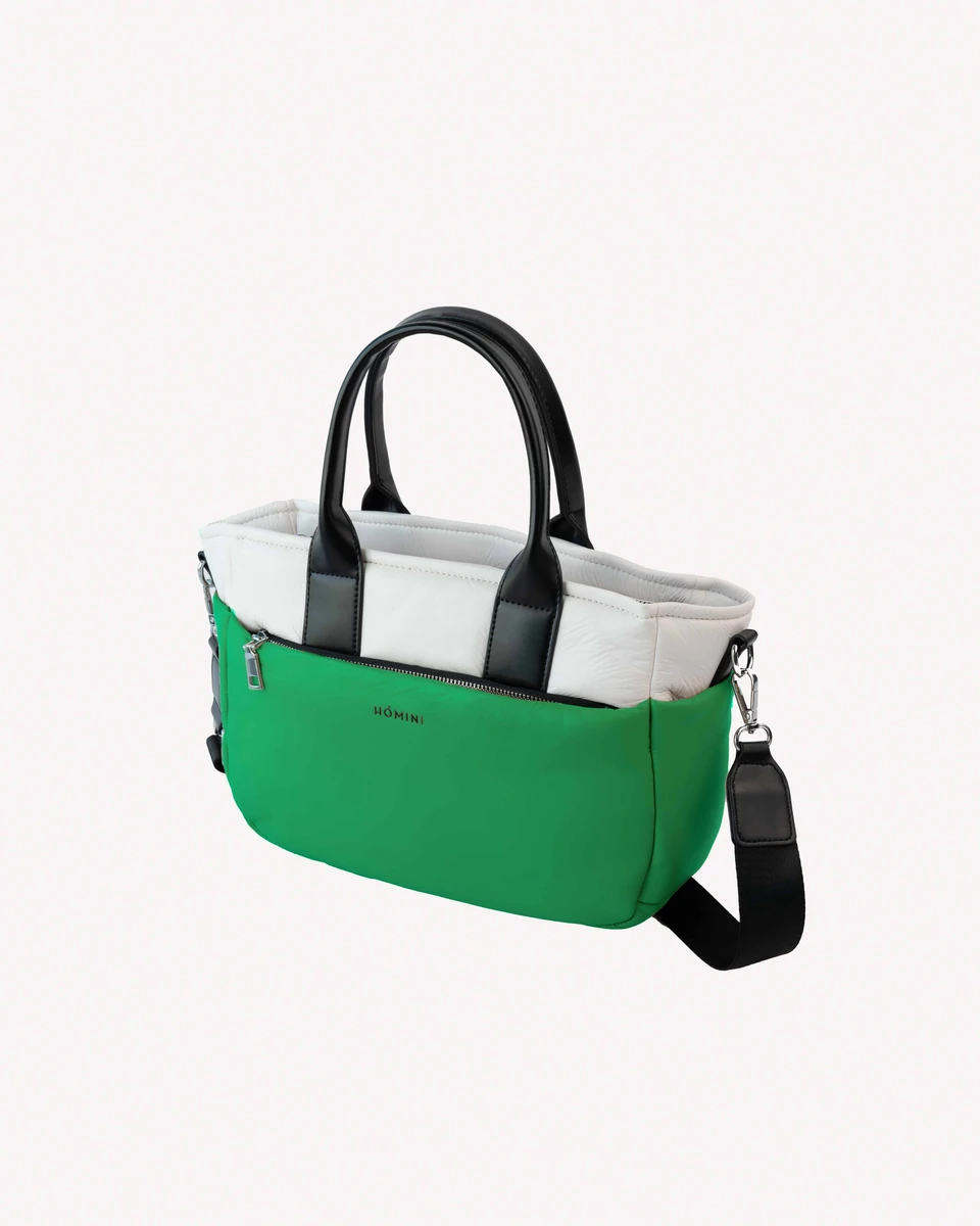 BOLSO GARDENIA BLANCO Y VERDE - BLANCO Y VERDE 