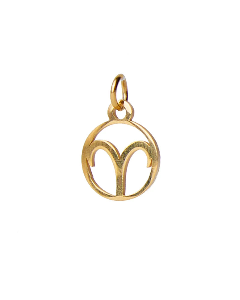 DIJE ARIES ACERO DORADO