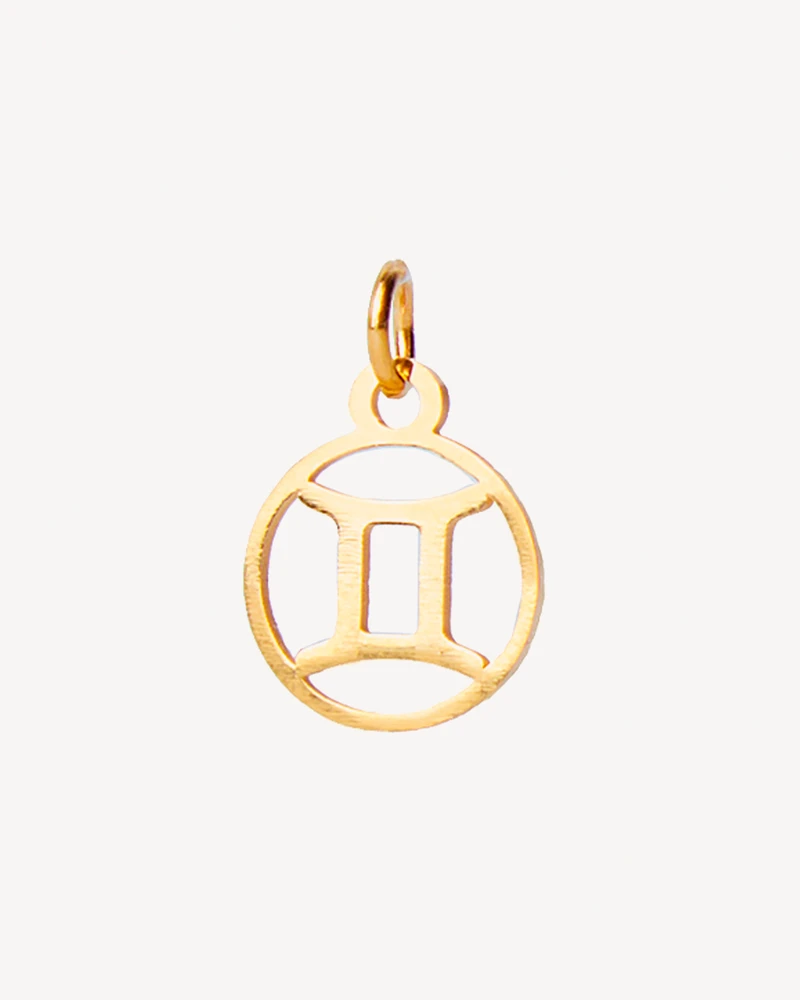 DIJE GEMINIS ACERO DORADO