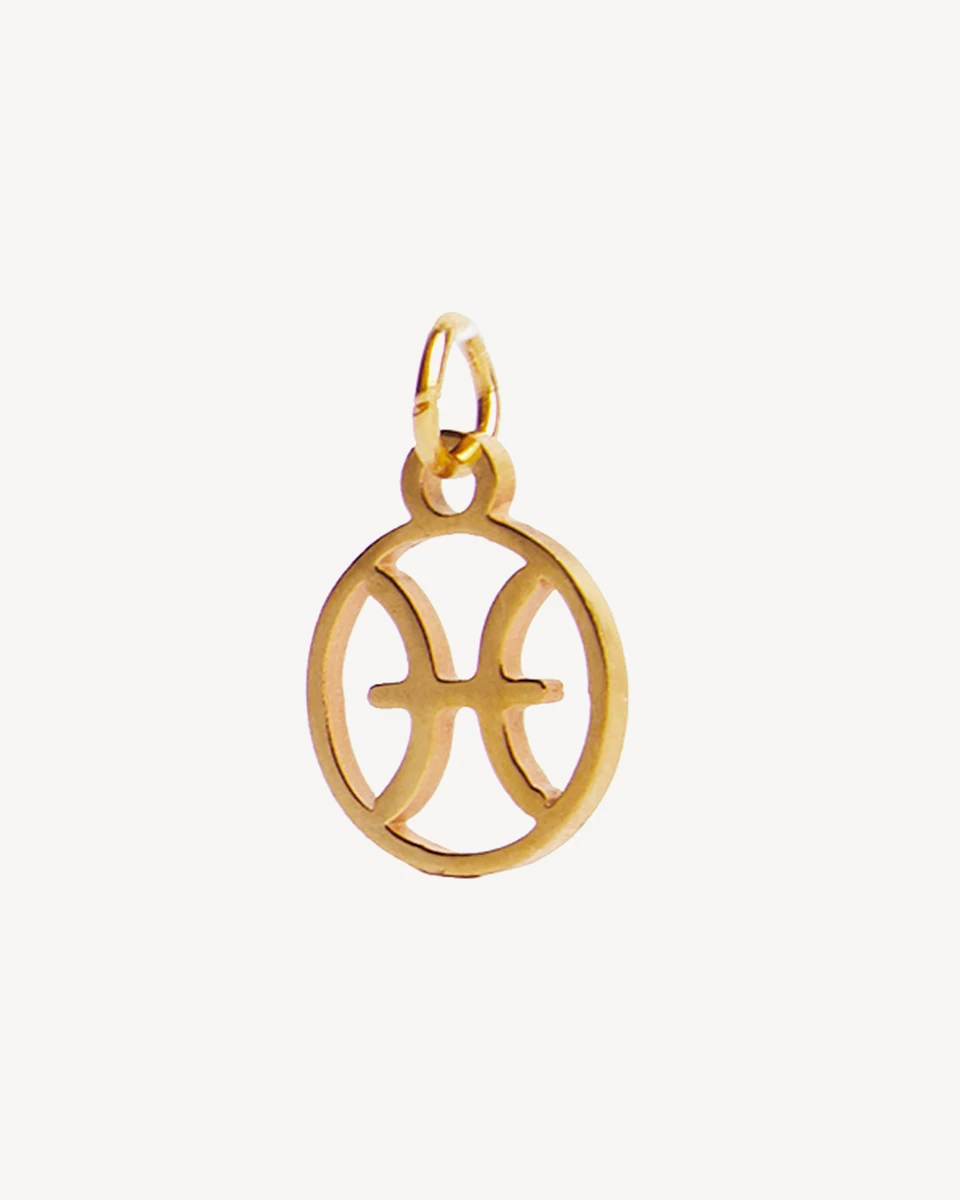 DIJE PISCIS ACERO - DORADO 