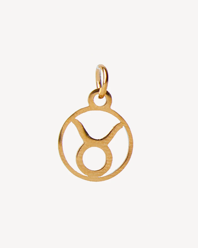 DIJE TAURO ACERO DORADO