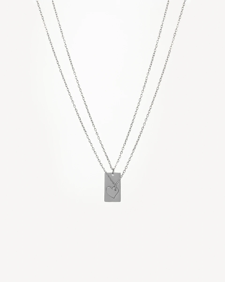 GARGANTILLA AMOR SET - PLATEADO 