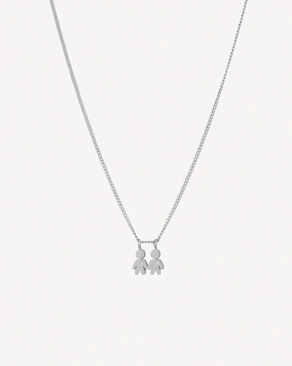 GARGANTILLA TWINSNENE - PLATEADO 