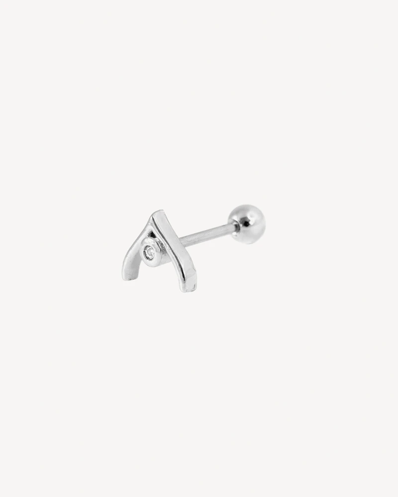 PIERCING ALFA PLATEADO