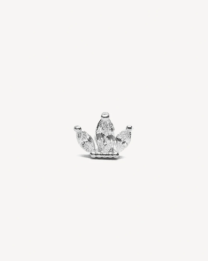 PIERCING CORONA PLATEADO