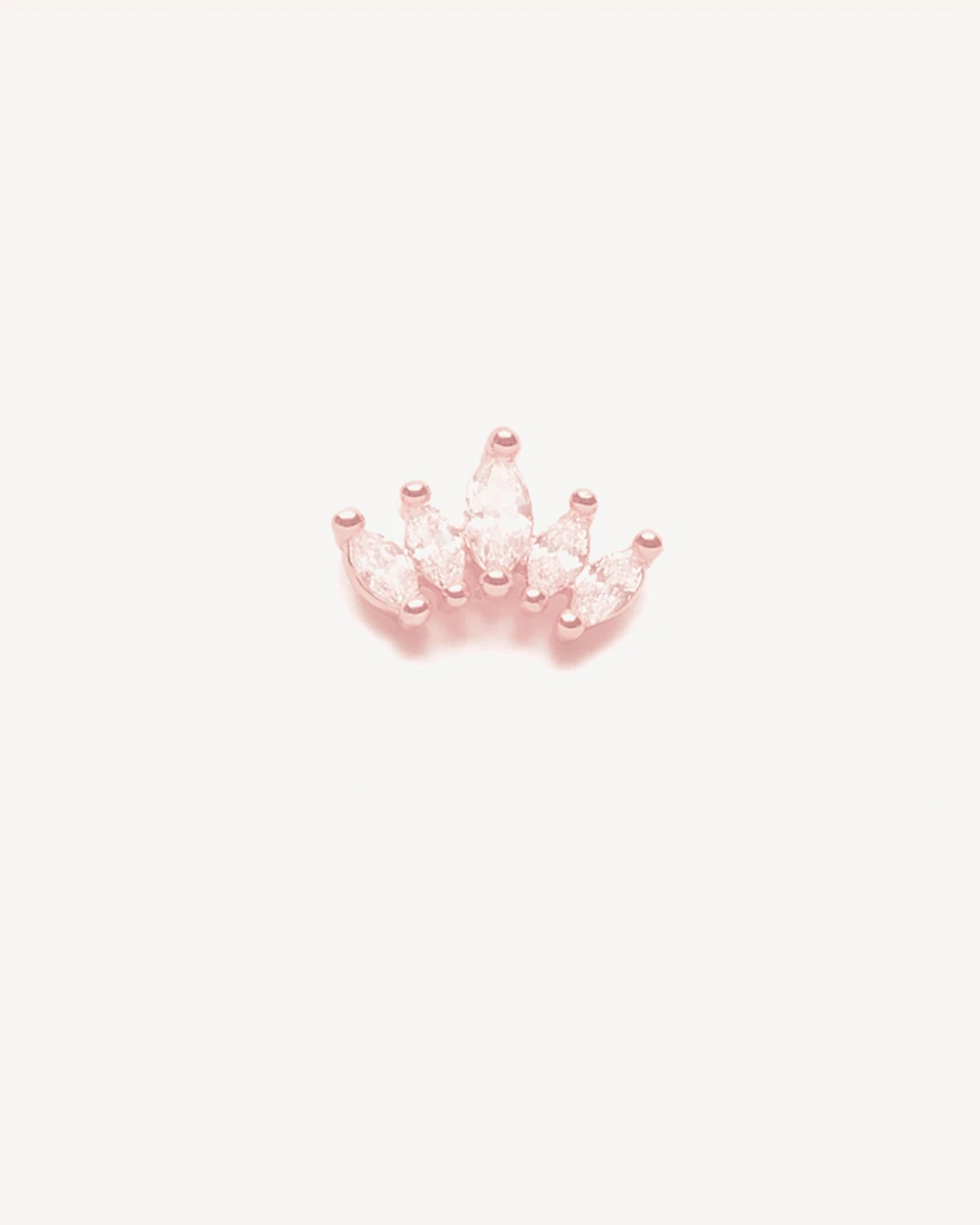 PIERCING CORONA - DORADO ROSA 