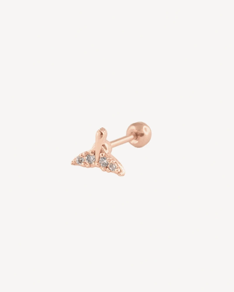 PIERCING DENISE DORADO ROSA